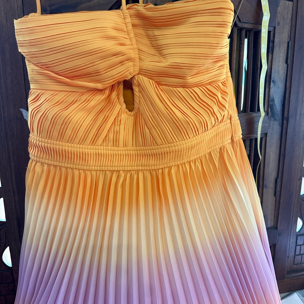 (B96) BNWT Jonathan Simkhai Anita Ombré Plisse midi dress $645